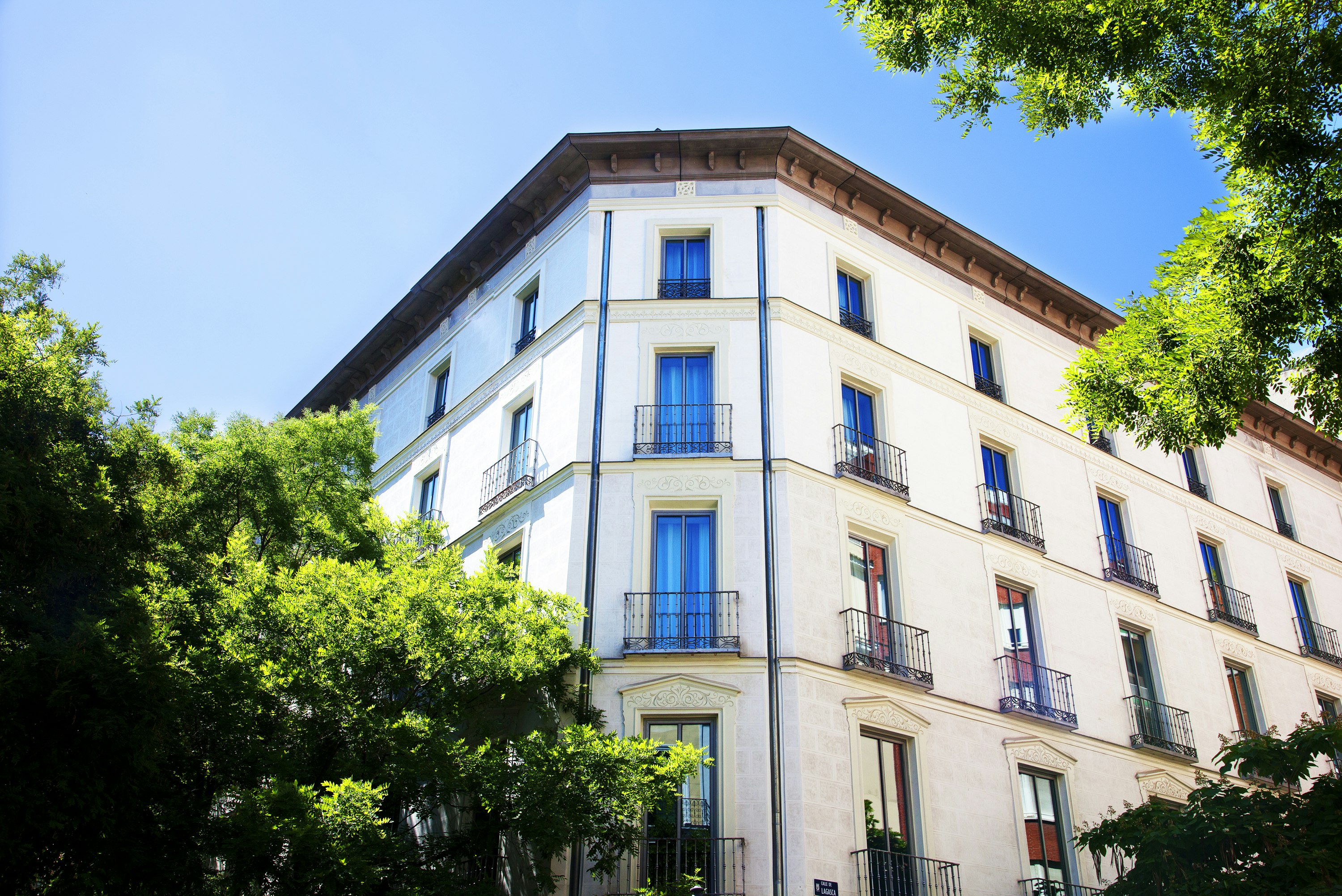 Exterior of the 19th century corner building