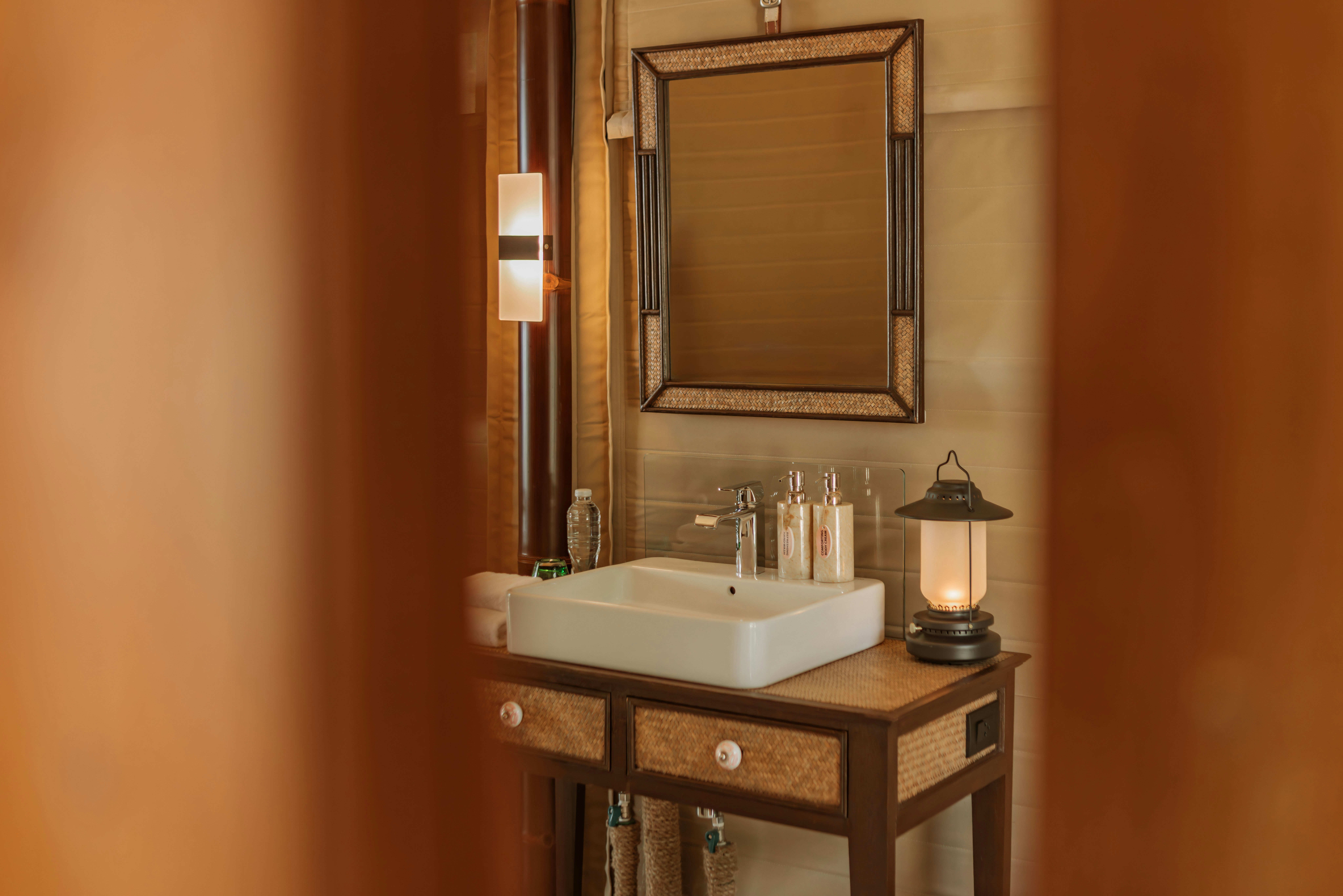 Bathroom Sink with Amenities