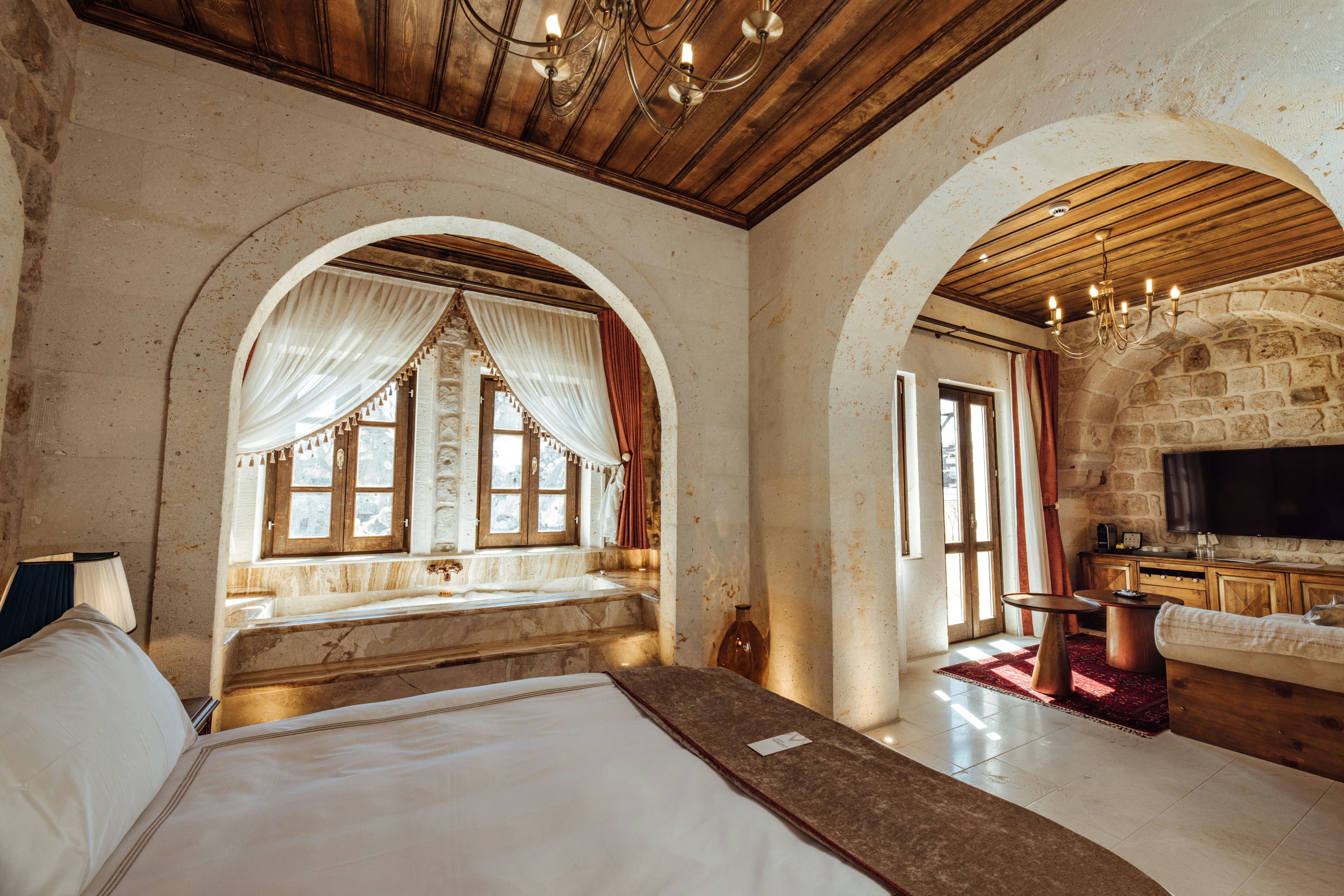 Stone Arched Private Suite - Bedroom