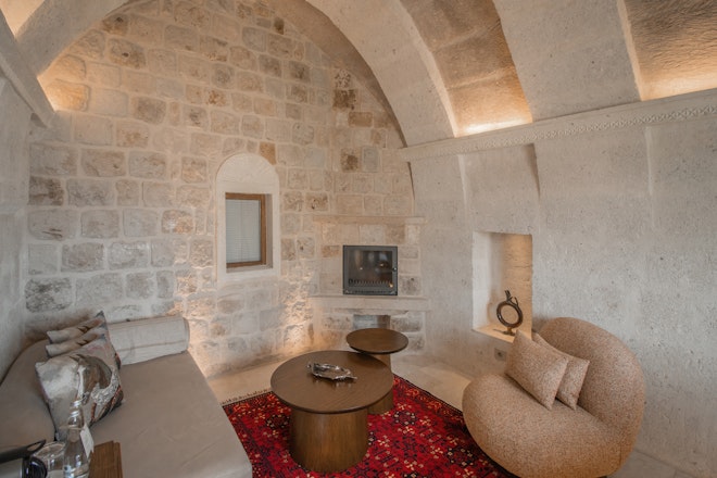 Stone Arched Luxury Suite - Living Area