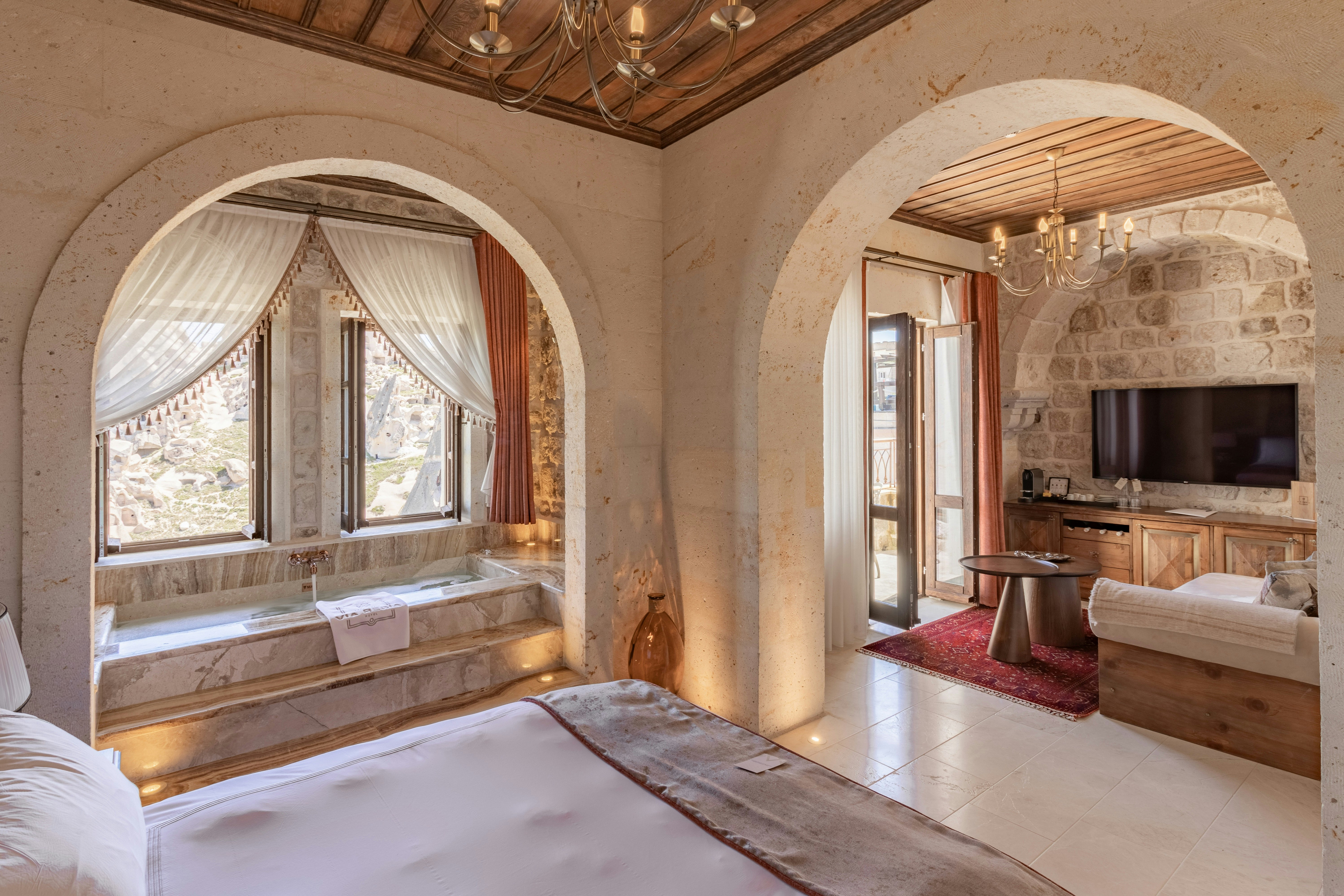 Stone Arched Private Suite - Bedroom