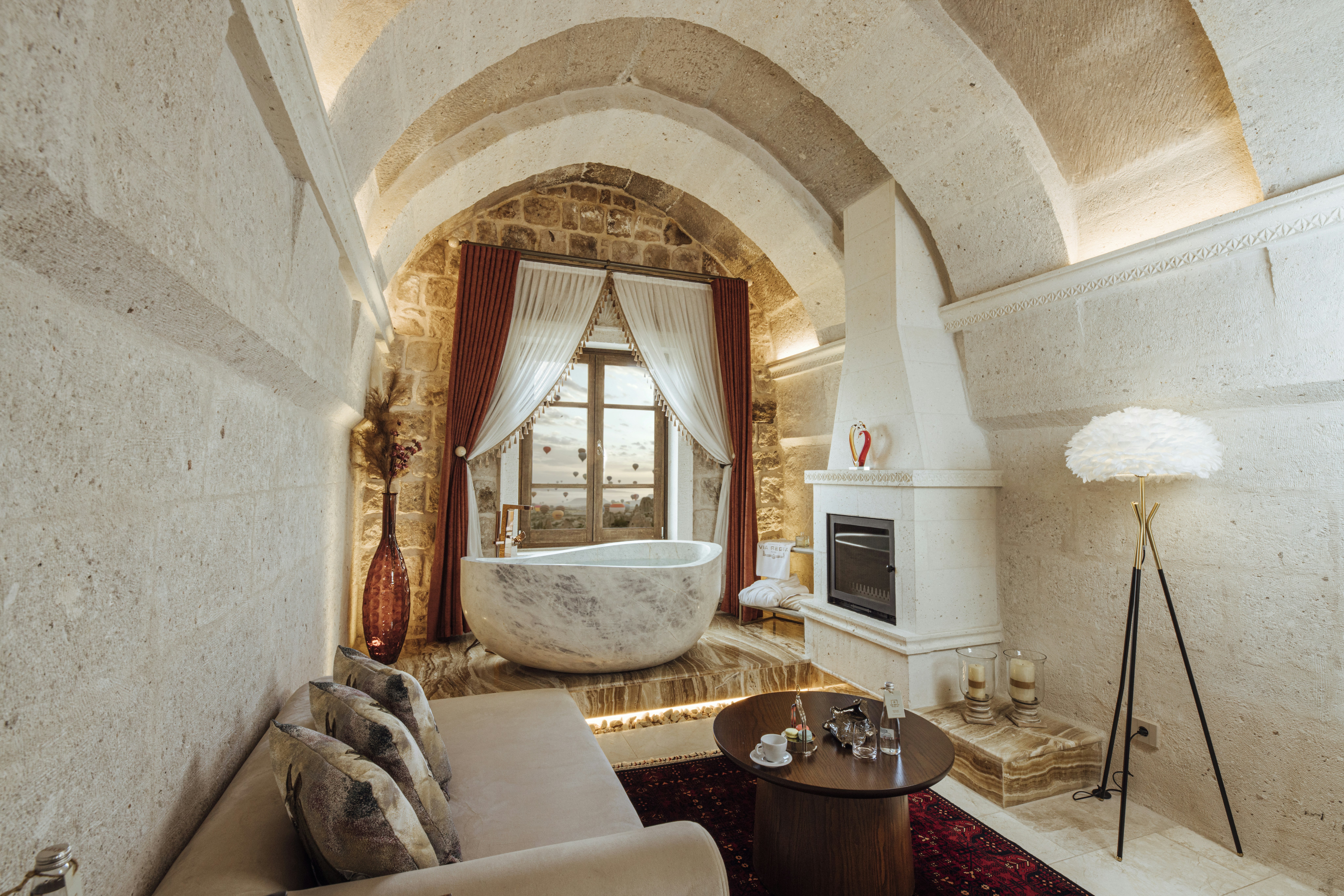 Stone Arched Luxury Suite  Balcony - Living Area