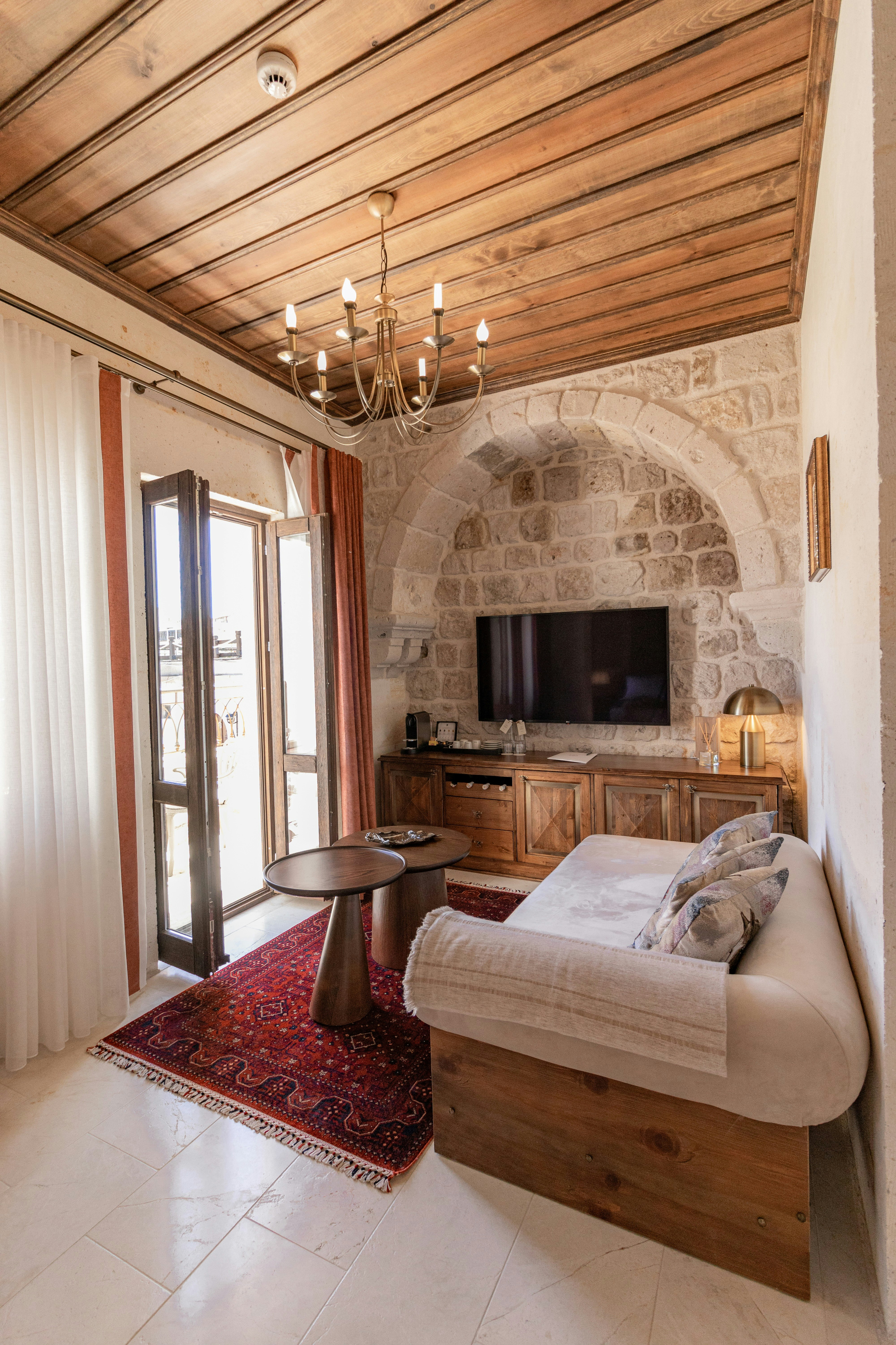 Stone Arched Private Suite - Living Area