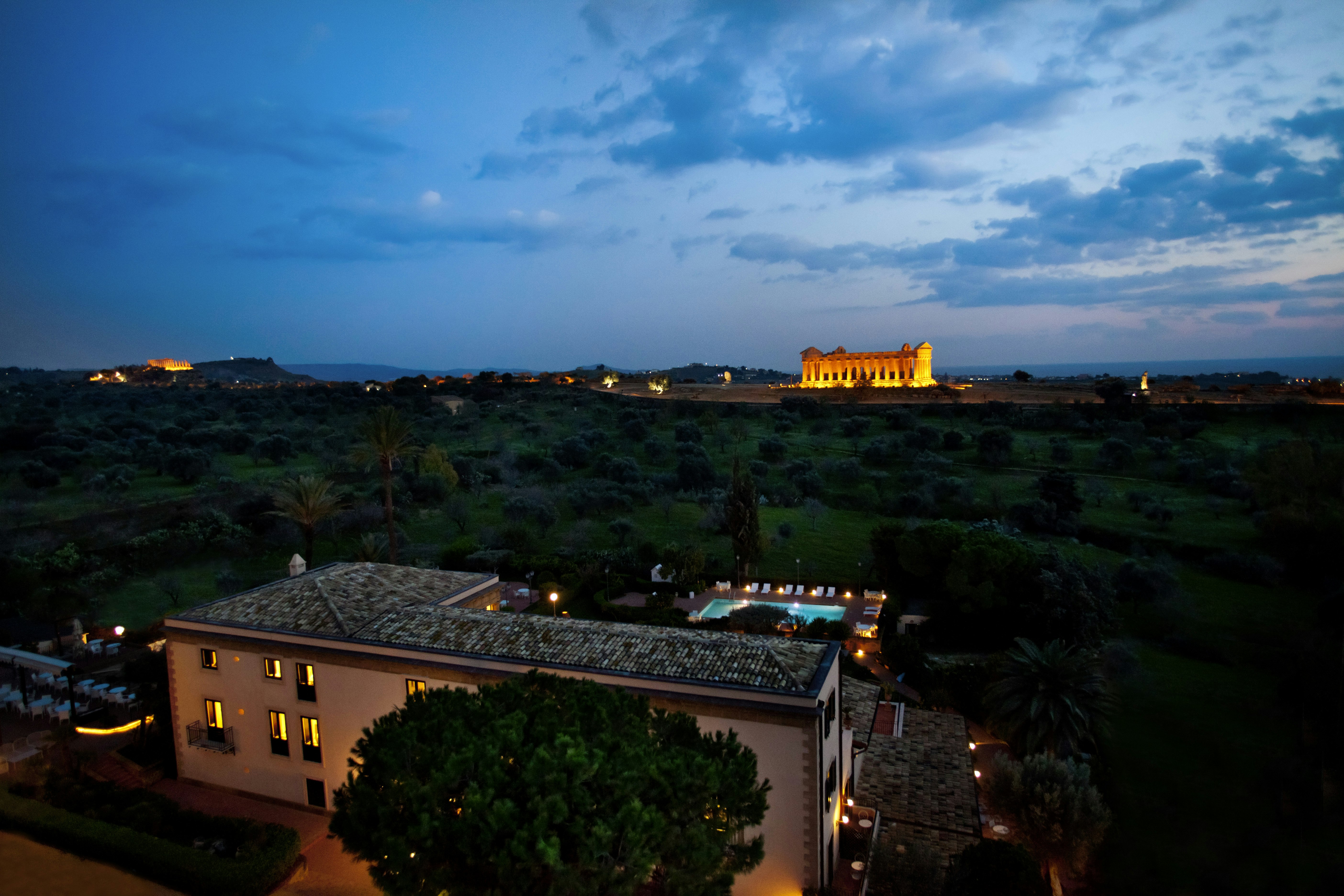 The Night View of the Valley and Villa