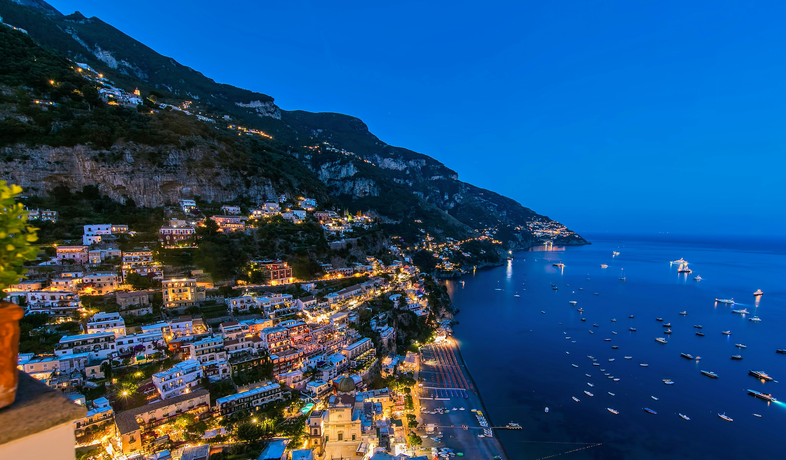 View from Rooftop - Positano By Night