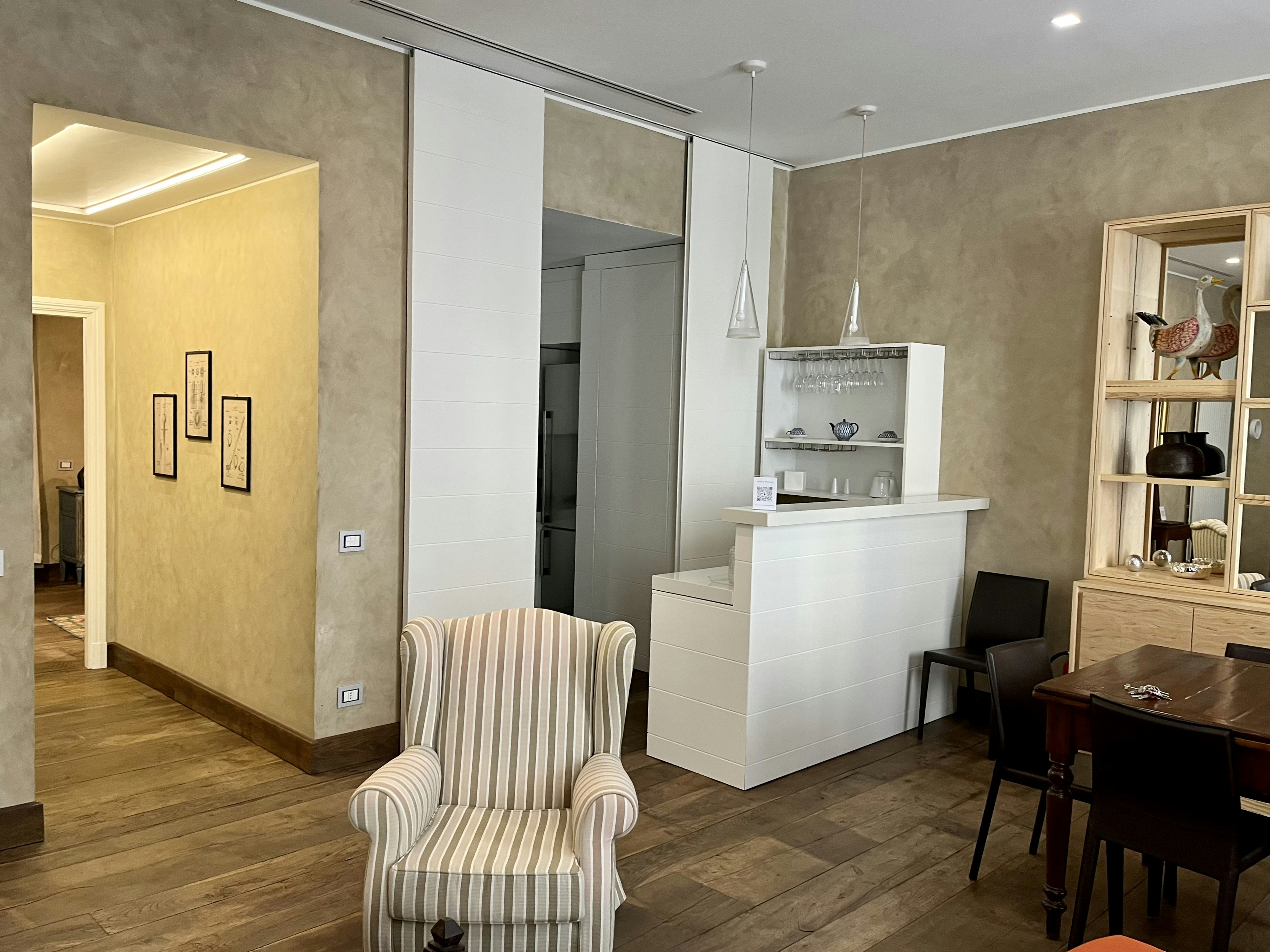 Aventino Apartment - Kitchen & Living Room