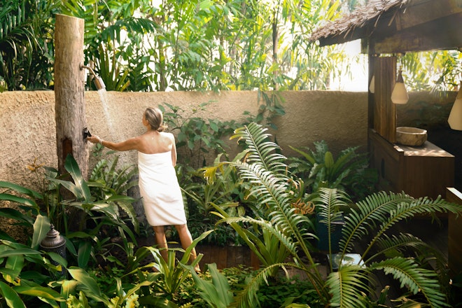 Tented Beach Villa Outdoor Shower