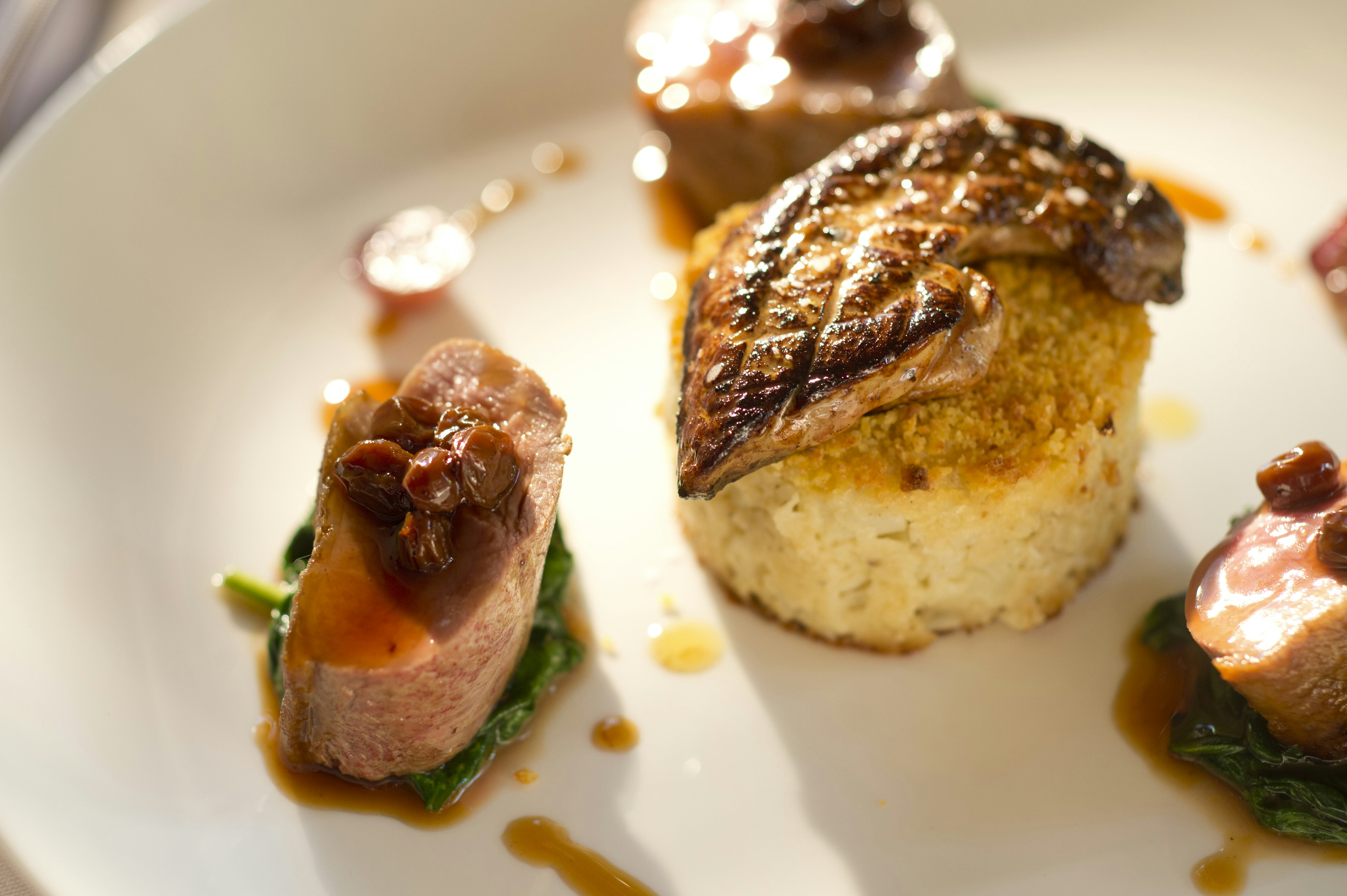 Dinner entree at Circa 1886 Restaurant