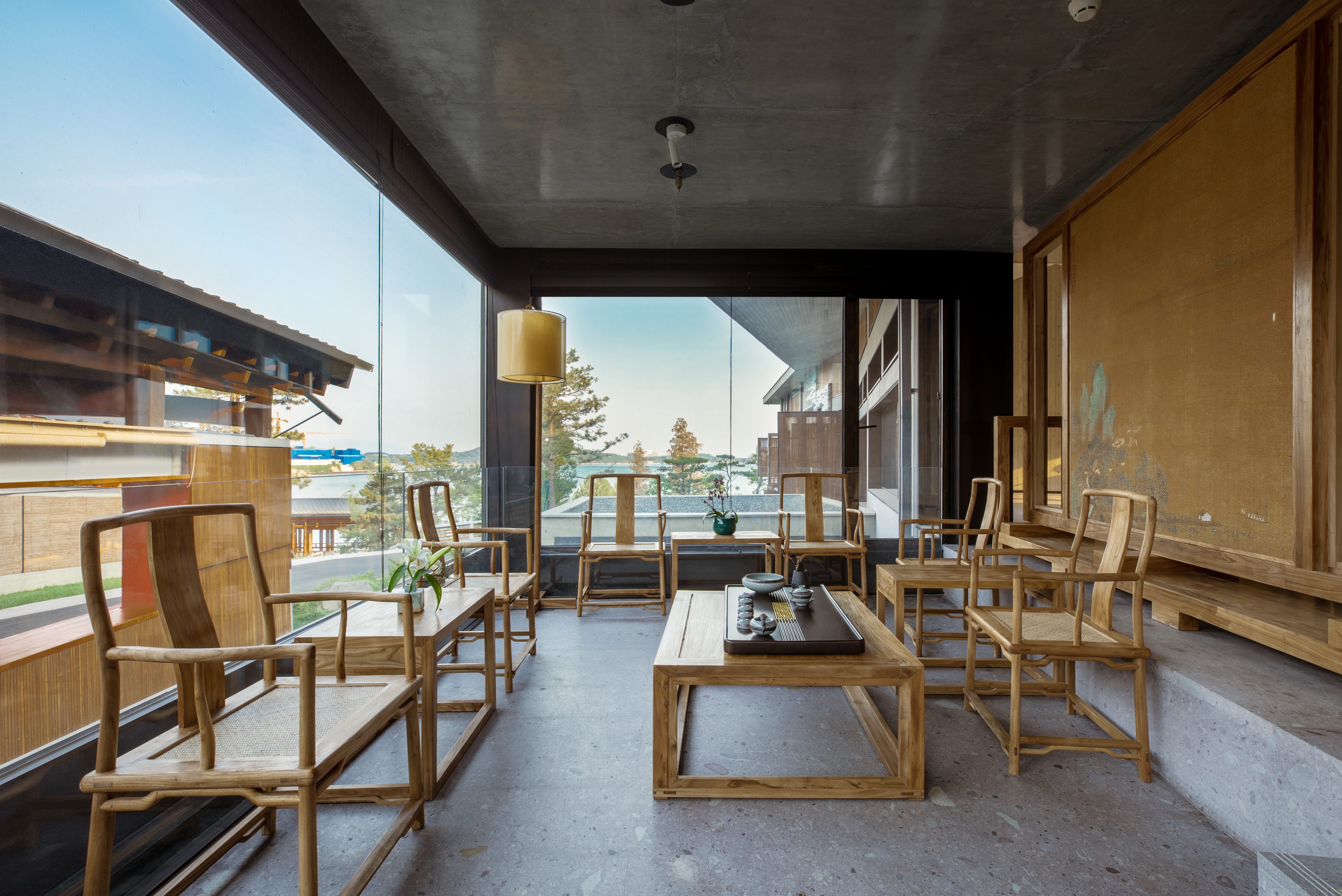 Pavilion Of Wavy Motion Garden View