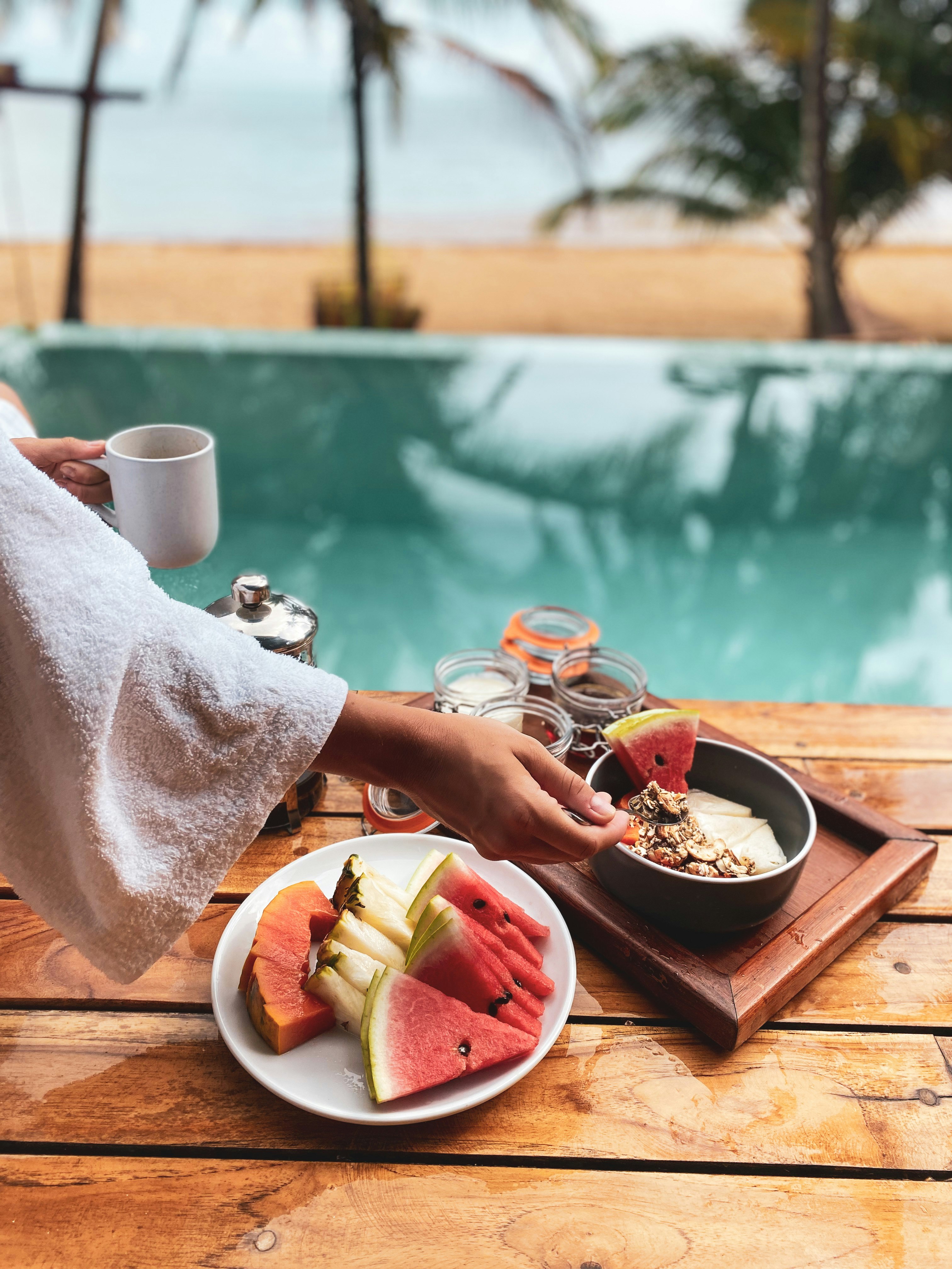 Poolside Breakfast