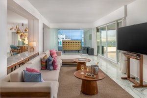 Ultimate ME+ Suite Lounge area and DJ Booth