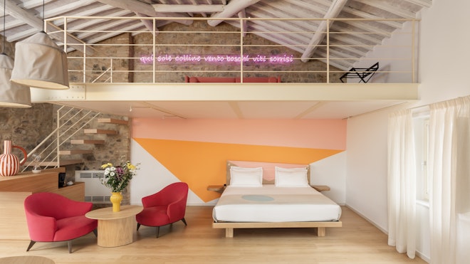 Suite Cima Rosa - Bedroom & Living Area