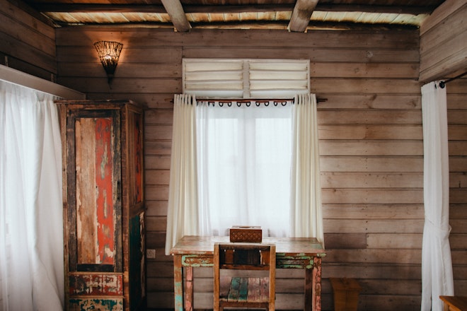 Overwater Villa - Upcycled Wardrobe Desk and Chair