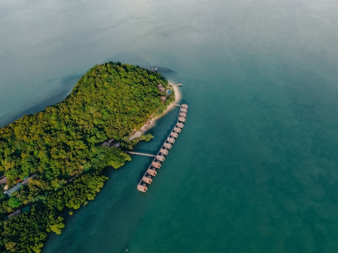 Telunas Private Island - Aerial