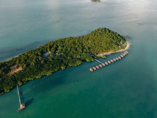 Telunas Private Island - Aerial