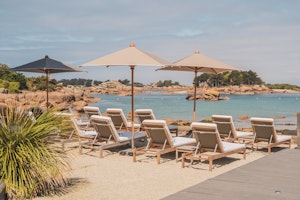 Private Beach Sunbed Area