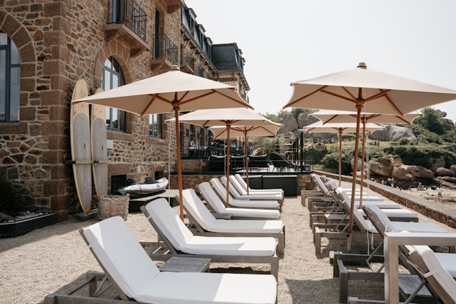 Private Beach Sunbed Area