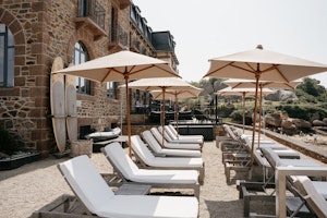Private Beach Sunbed Area