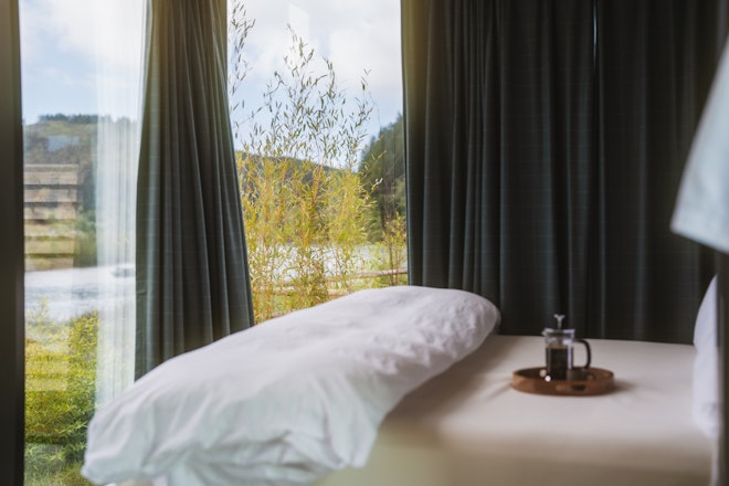 Riverfront Glass Cabin - Bedroom