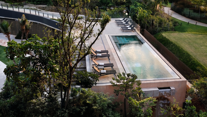 Hotel Exterior with overview of Adult Pool