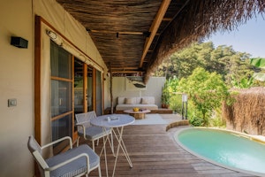 Elegant Garden Tent - Patio with Pool