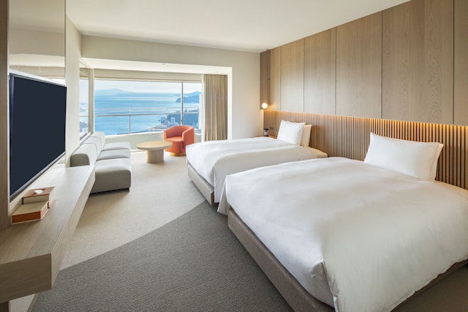 Twin with View Bath Onsen - Bedroom
