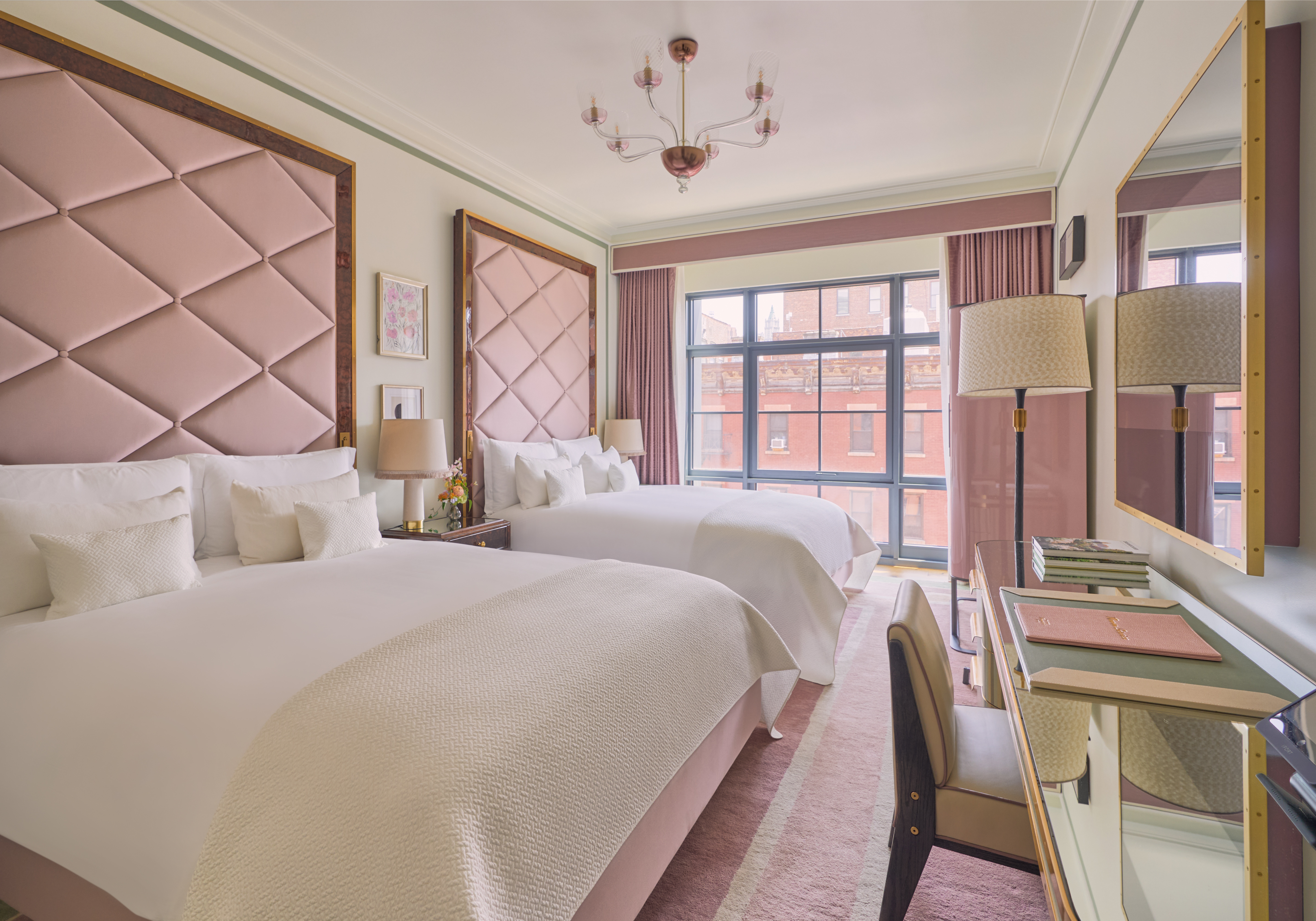 Two Bedroom Hudson View Corner Suite with Prestige Double Queen Room