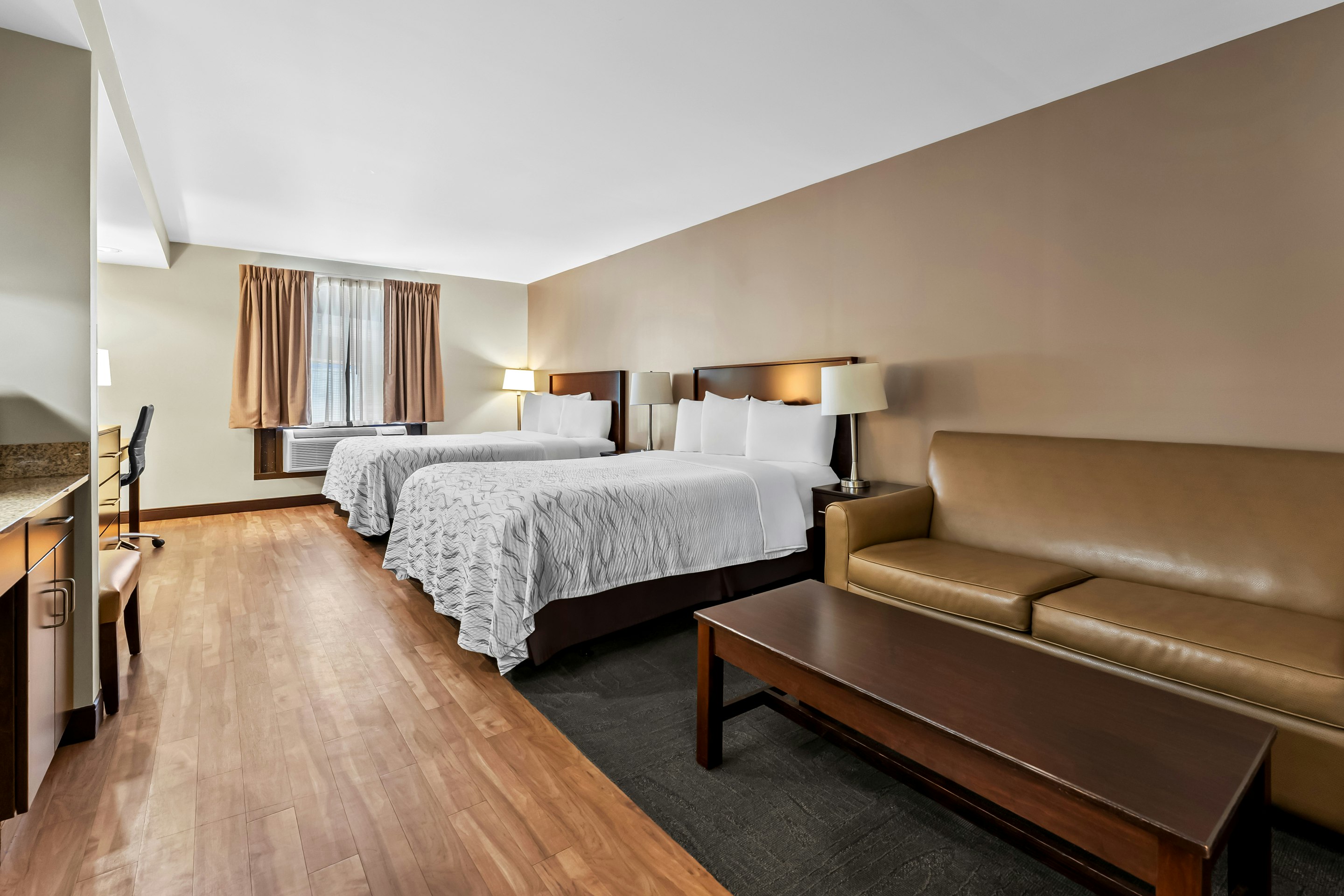 ADA Accessible Suite 2 Queen Beds with Kitchenette and Sofabed Smoke Free