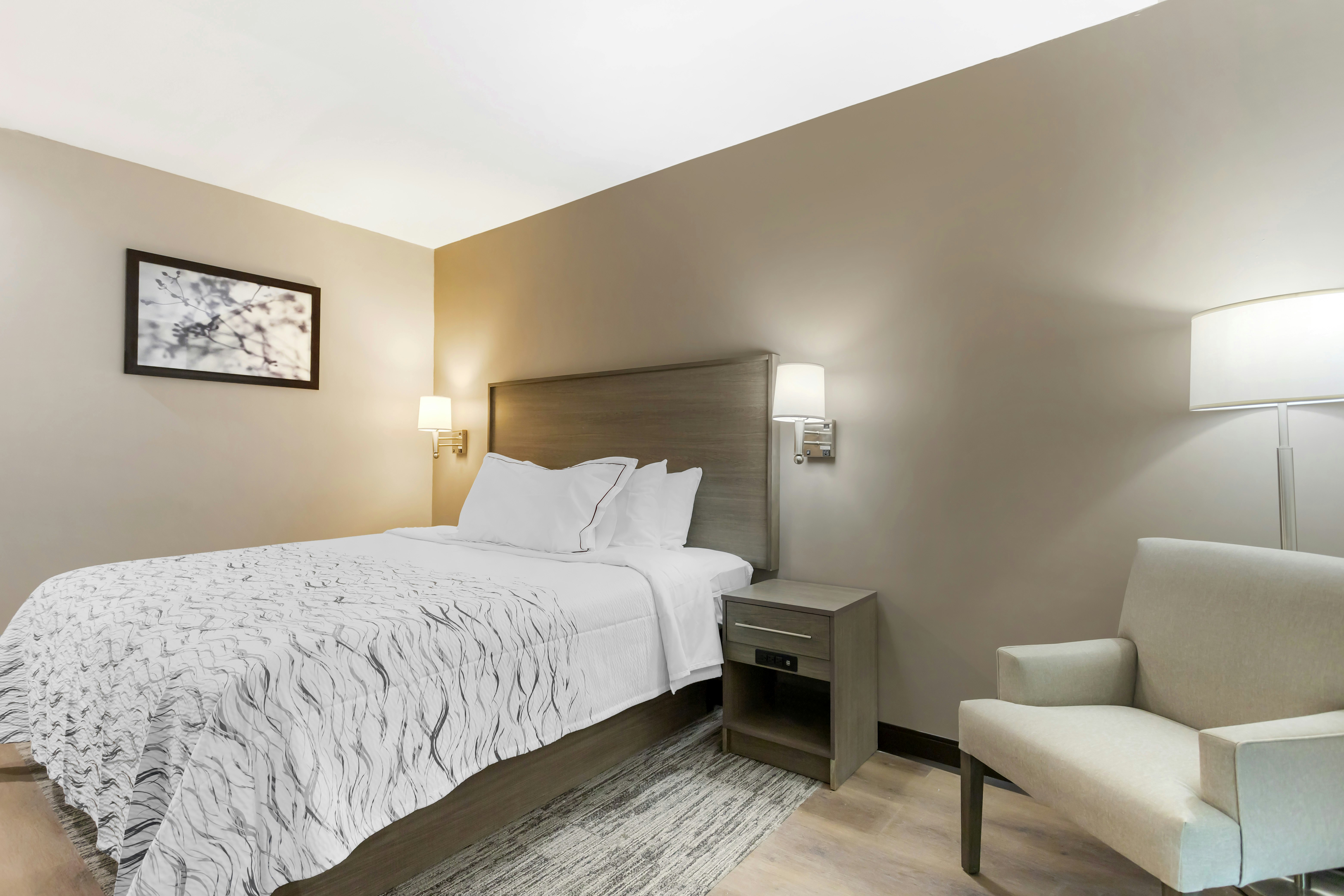 ADA Premium King with Roll-In Shower Smoke Free (Upgraded Bedding and Snack Box)